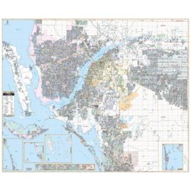 Fort Myers & Lee Co FL Wall Map