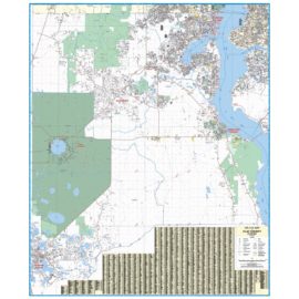 Clay Co FL Wall Map