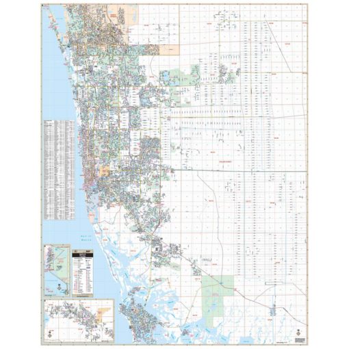 Naples & Collier Co FL Wall Map