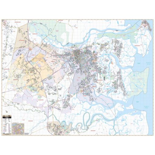 Savannah GA Wall Map