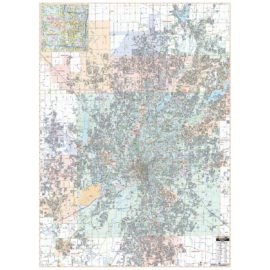 Indianapolis & Marion Co IN Wall Map