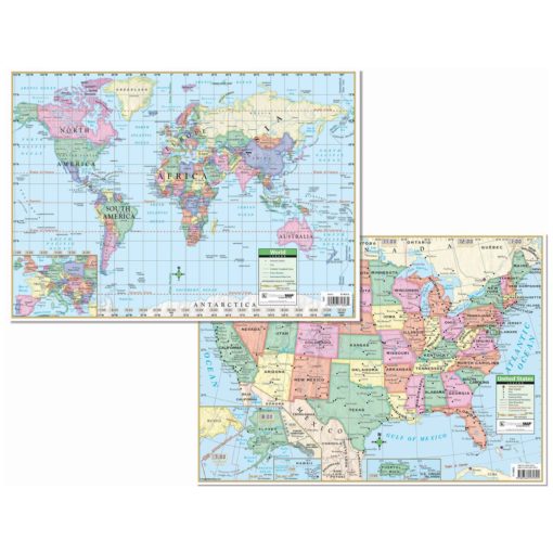US/World Deskpad Map
