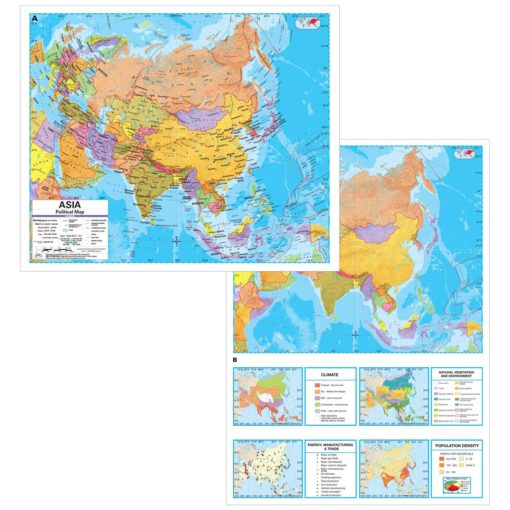 Asia Advanced Political Deskpad Map