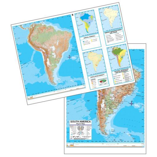 South America Advanced Physical Deskpad Map