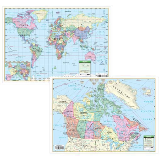 Canada/World Deskpad Map