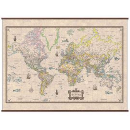 World Antique Wall Map