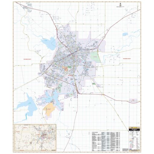 San Angelo TX Wall Map