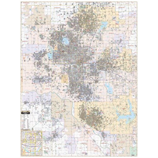 Oklahoma City OK Wall Map