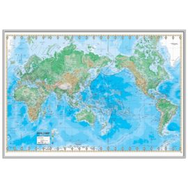 World Advanced Physical Mounted Map Mounted Only No Frame