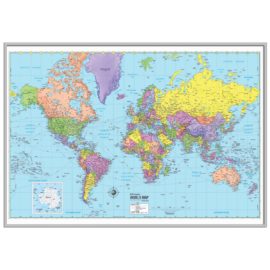 World Advanced Political Mounted Map Mounted Only No Frame