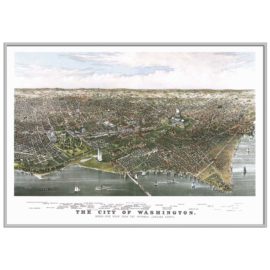 Washington DC 1880 Historical Print Mounted Only No Frame