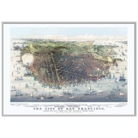 San Francisco 1878 Historical Print Mounted Only No Frame