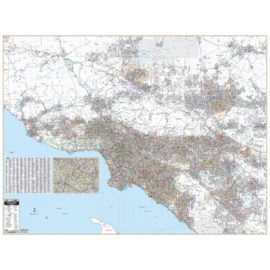 Los Angeles Orange & Ventura Counties CA Wall Map