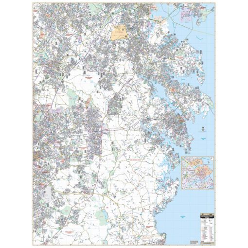 Anne Arundel County Maryland Wall Map
