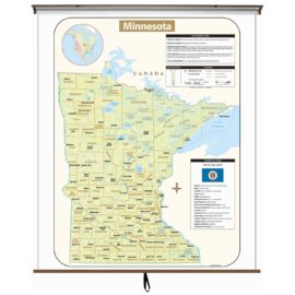 Minnesota Large Shaded Relief Wall Map
