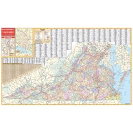Virginia State Wall Map