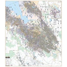 San Jose/Silcon Valley CA Wall Map