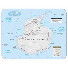 Antarctica Large Shaded Relief Wall Map