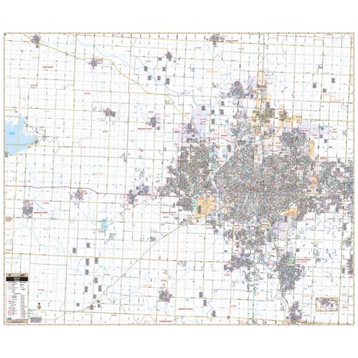 Wichita/Sedgwick Co KS Wall Map