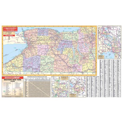 New York State Western Wall Map