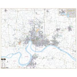 Evansville IN Wall Map