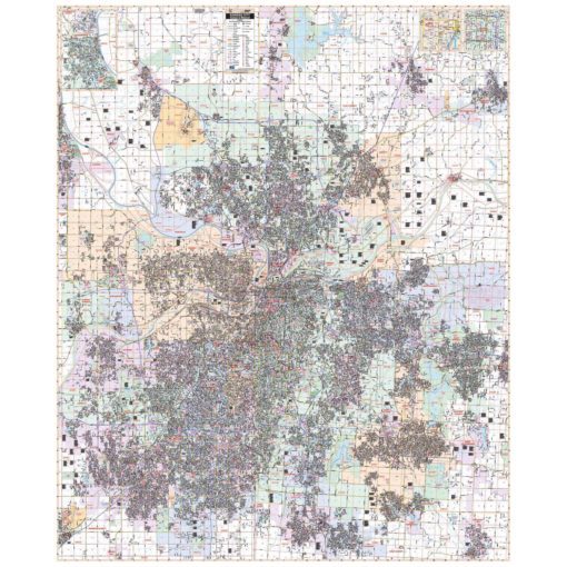 Kansas City KS-MO Wall Map