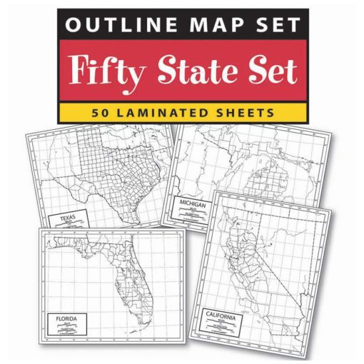 50 US State Map Set