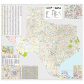Texas State Wall Map