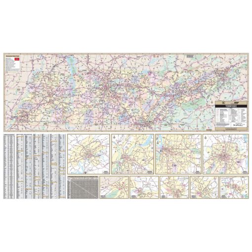 Tennessee State Wall Map