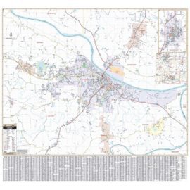 Jefferson City & Fulton Co MO Wall Map