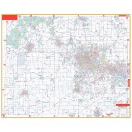 Ann Arbor & Washtenaw MI Wall Map