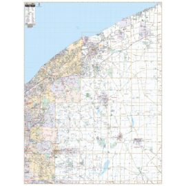 Lake & Geauga Counties OH Wall Map