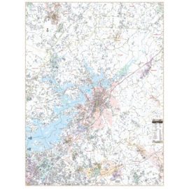 Gainesville & Hall Co GA Wall Map