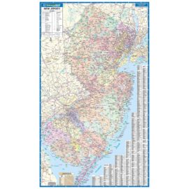 New Jersey State Wall Map