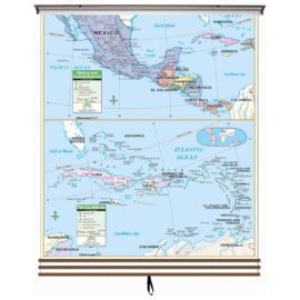 Western Hemisphere Primary Wall Map Set 3-Map Set
