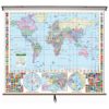 World Essential Wall Map with Flags