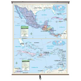 Central America Primary Wall Map