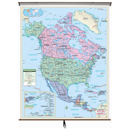 North America Primary Wall Map