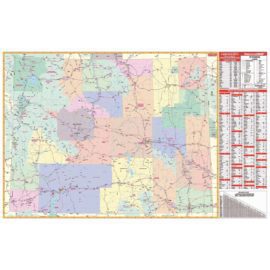 Wyoming State Wall Map
