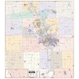 Iowa City - Johnson Co IA Wall Map