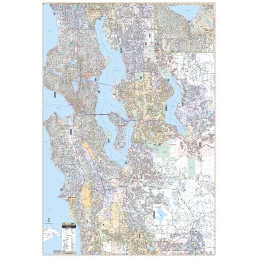 Seattle WA Wall Map