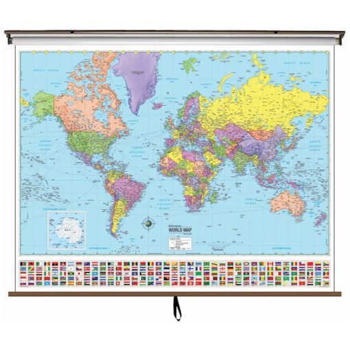 World Advanced Political Wall Map