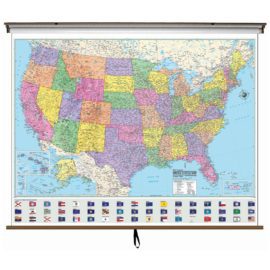 US Advanced Political Wall Map