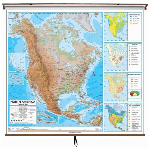 North America Advanced Physical Wall Map