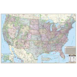 US Wall Map (108" x 72") Laminated