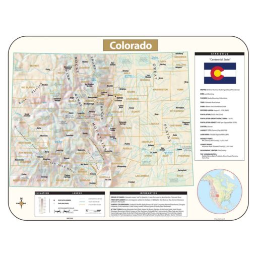 Colorado Shaded Relief Map
