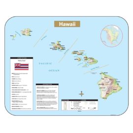 Hawaii Shaded Relief Map