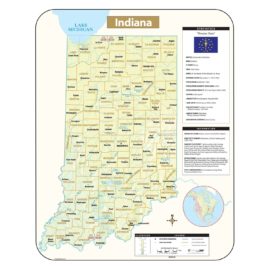 Indiana Shaded Relief Map