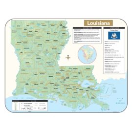 Louisiana Shaded Relief Map