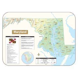 Maryland Shaded Relief Map